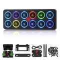 MaySpare Switch Panel Upgraded Multicolored Toggle Momentary Pulse Panel,Electronic Relay System for Yachts Trucks Off-Road Vehicles RVs SUVs UTVs ATVs- IP68 Waterproof (12 Gang Switch Panel)