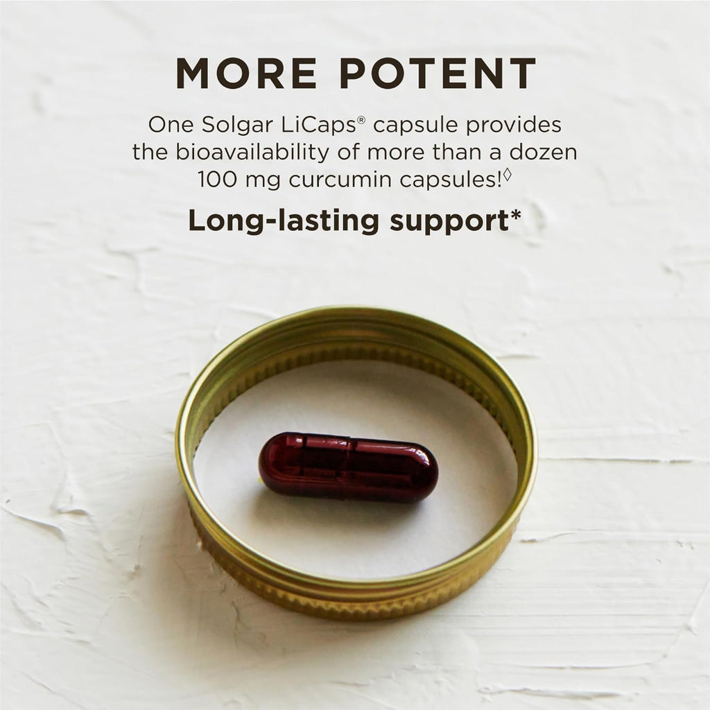 Solgar Full Spectrum Curcumin - 60 LiCaps, Pack of 3 - Superior Absorption - Brain, Joint & Immune Health - Non-GMO, Vegan, Gluten Free, Dairy Free - 180 Total Servings