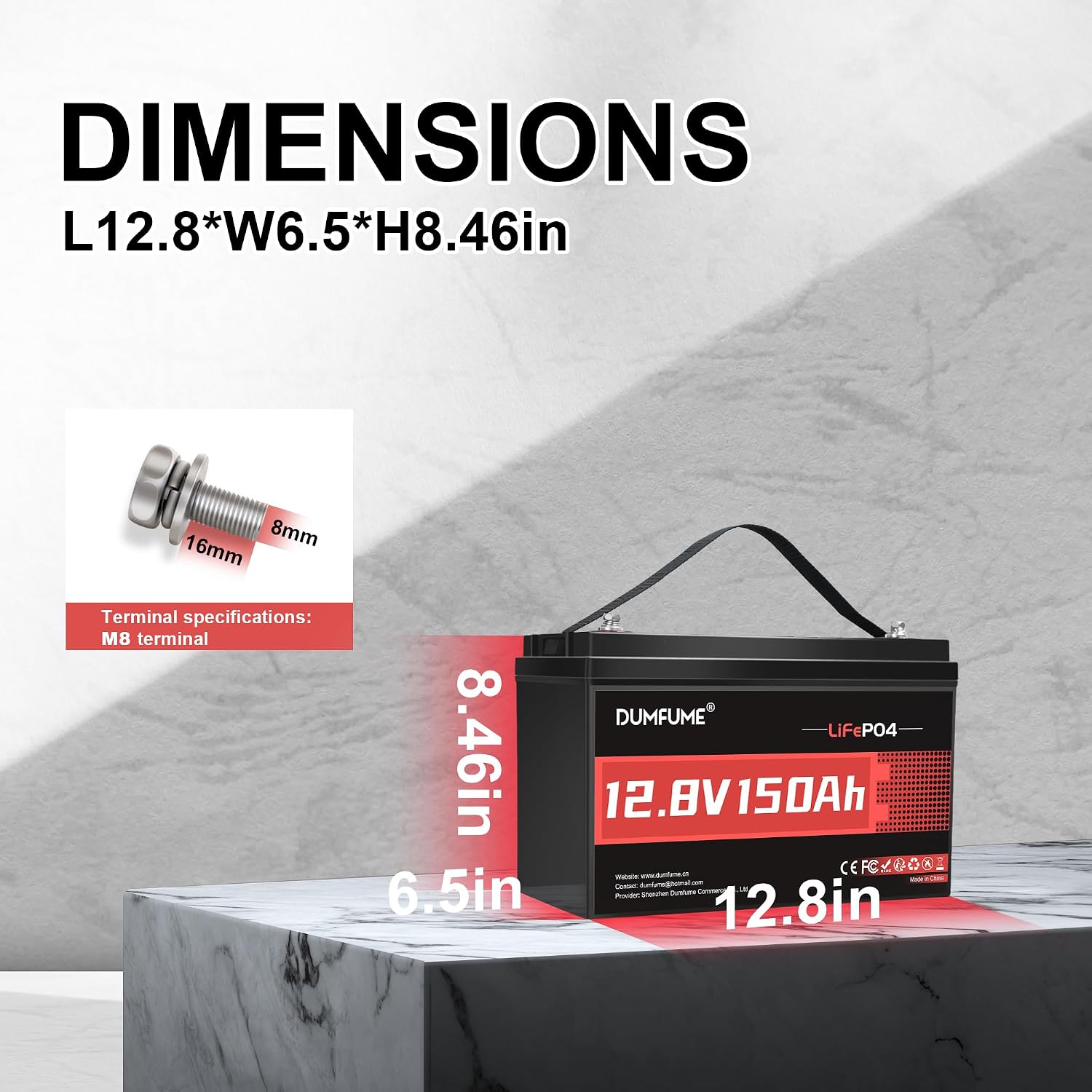 2 Packs 12V 150Ah LiFePO4 Lithium Battery with 100A BMS up to 8000+ Cycles 12V Lithium Battery Ideal for Solar System,Backup Power,RV,Camping,Off-Grid,Marine