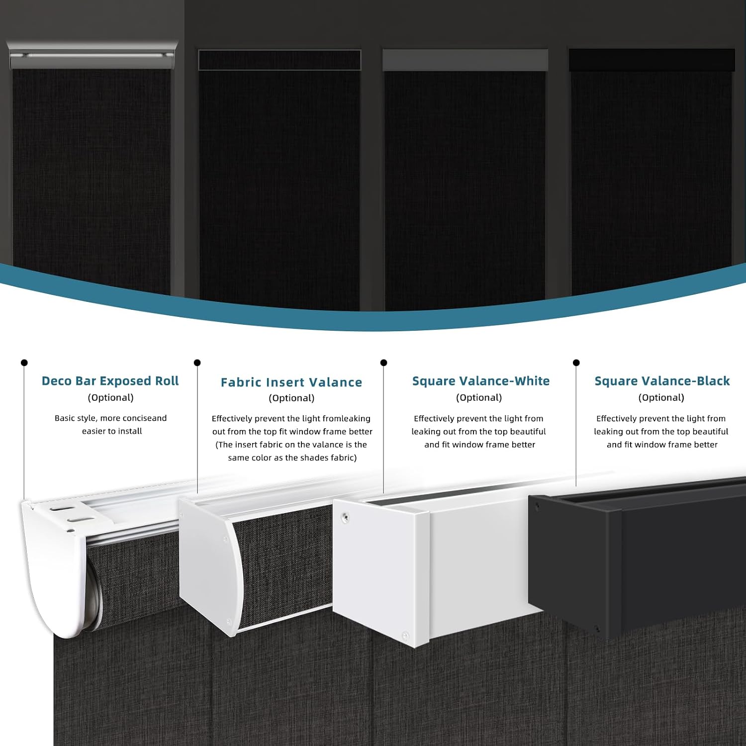 Motorized Blind,Work with Homekit Thread-Enabled,100% Blackout Smart Shades with Remote Control,Electric Roller Shade, Custom Size,Bouvardia Dark Grey