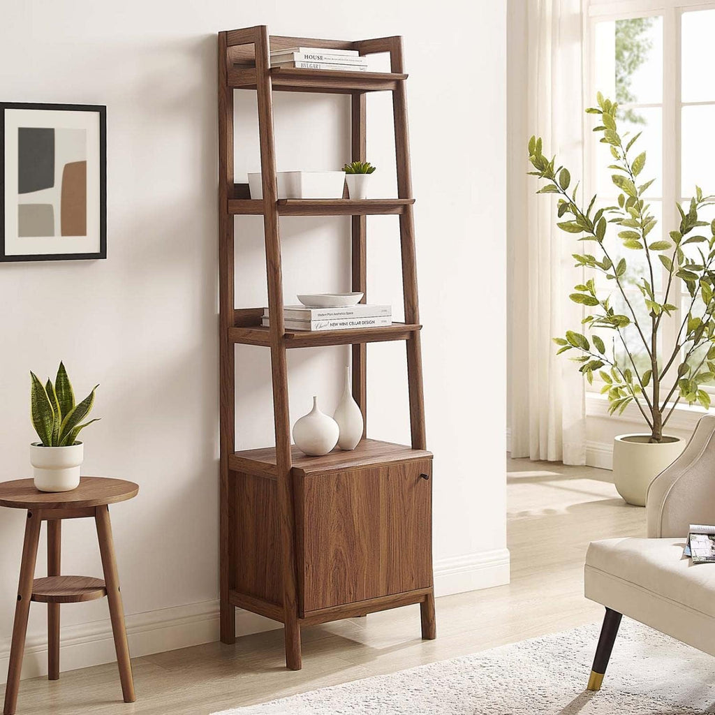 Modway 21' Bookshelf Display Case in Walnut