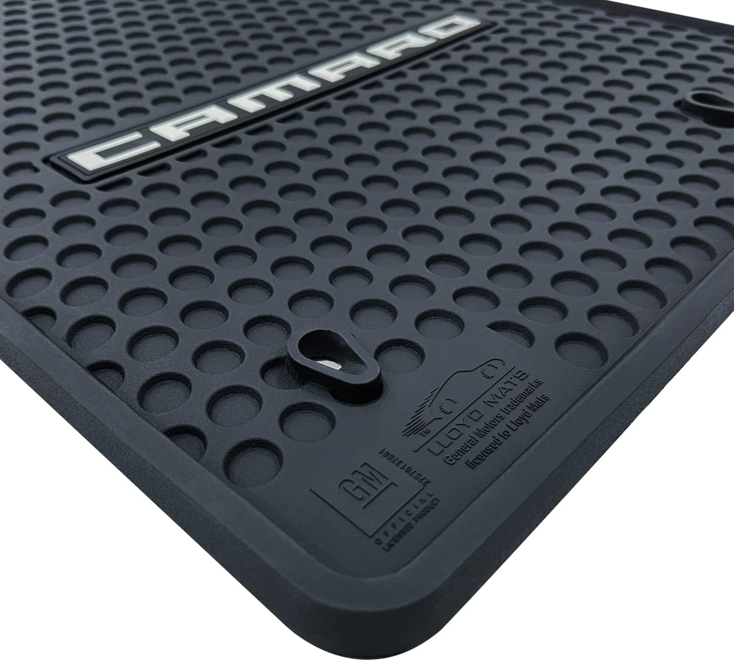 Lloyd Mats Custom-Fit All-Weather Rubber Floor Mats for Chevy Camaro 2010-2015 (2PC - Camaro Word, Black)