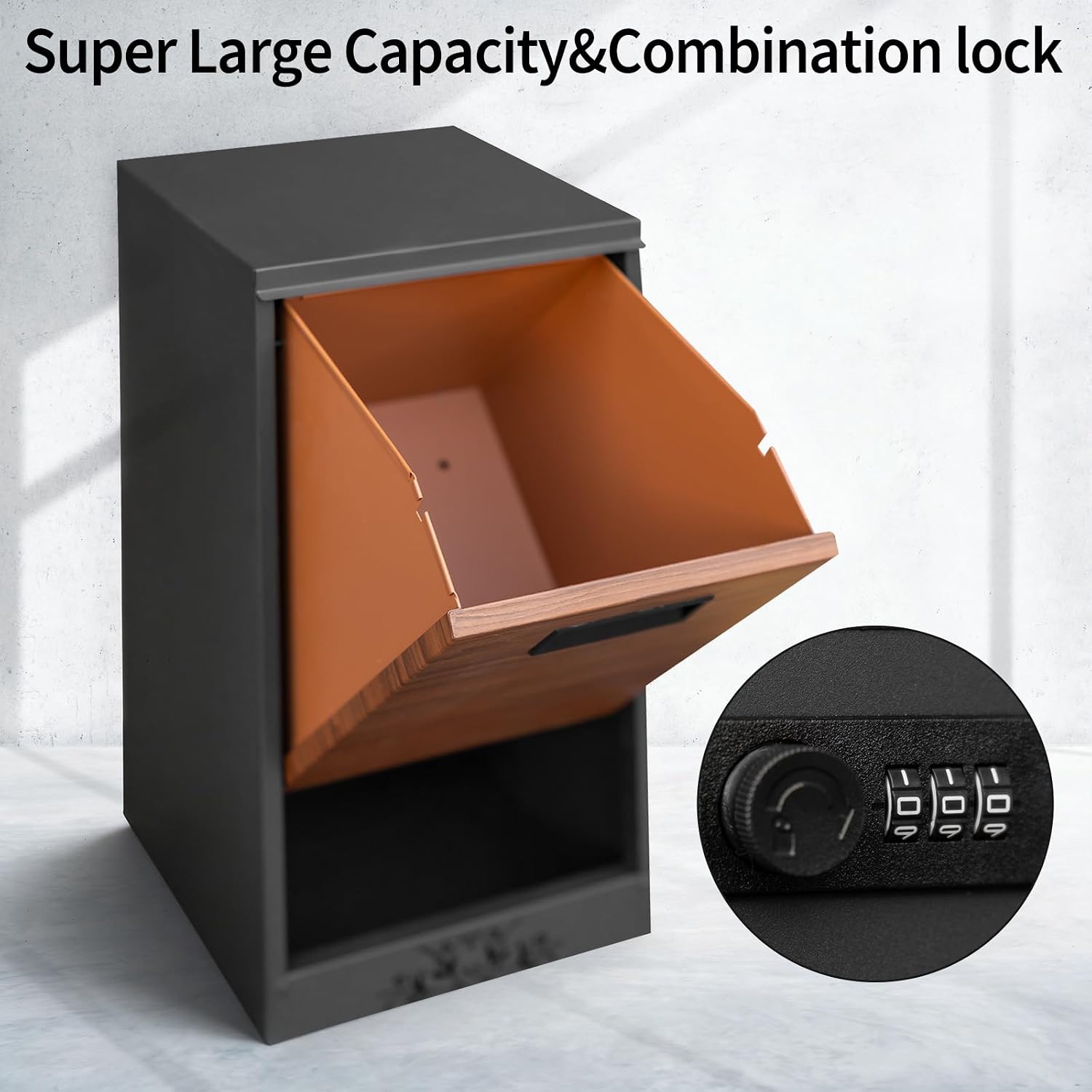 Wall Mount Mailbox for House Outside, Large Capacity Mailboxes, Outside Package Delivery Box for Home, Office, School to Collect Package and Mail, Large