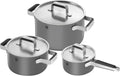 Pure 6-pc Stainless Steel Cookware Set, Grey