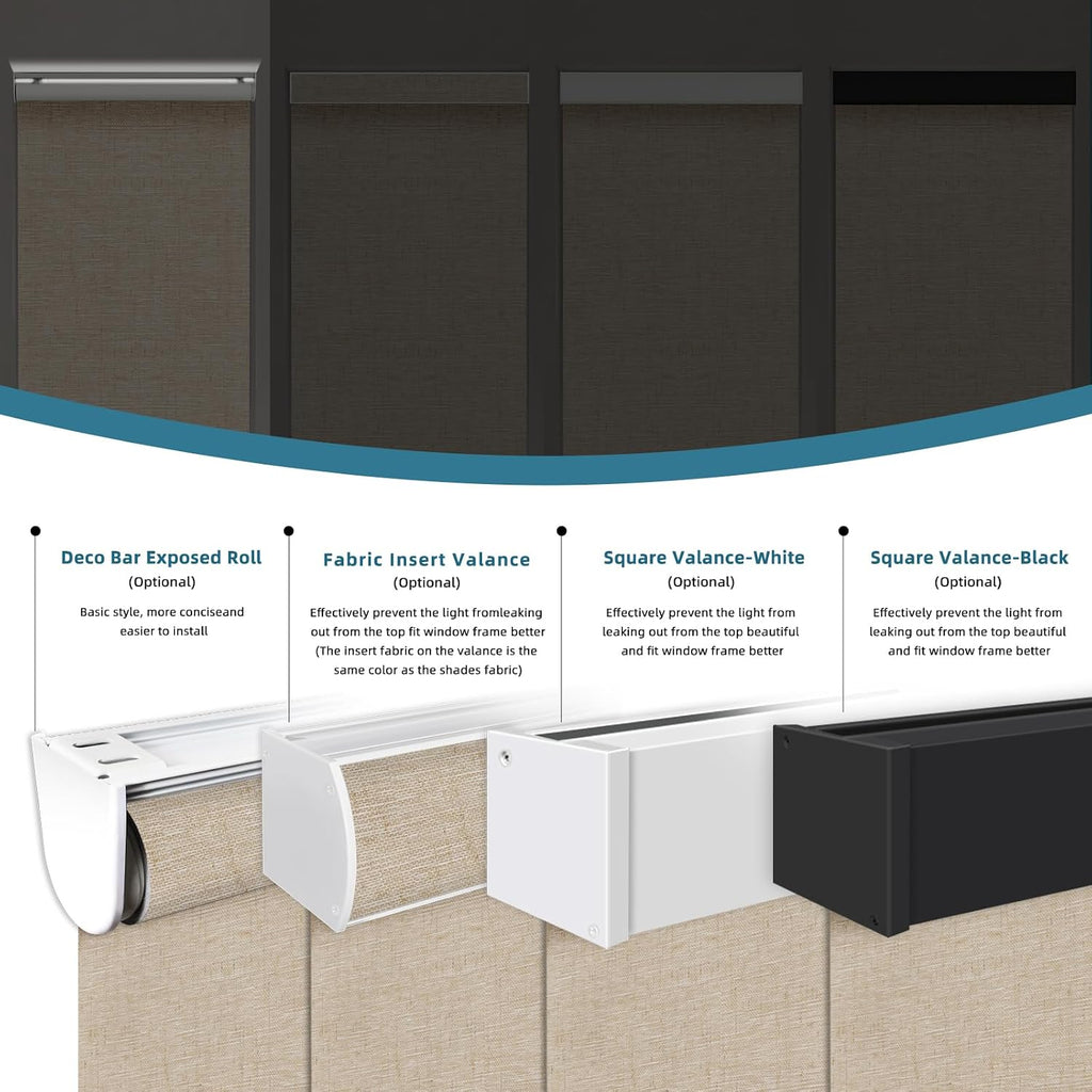 Motorized Shades with Remote,100% Blackout Smart Shades Work with Homekit, Alexa, Google Home, Remote Control, Electric Blinds with USB/Solar Pannel Charging, Linen Caramel