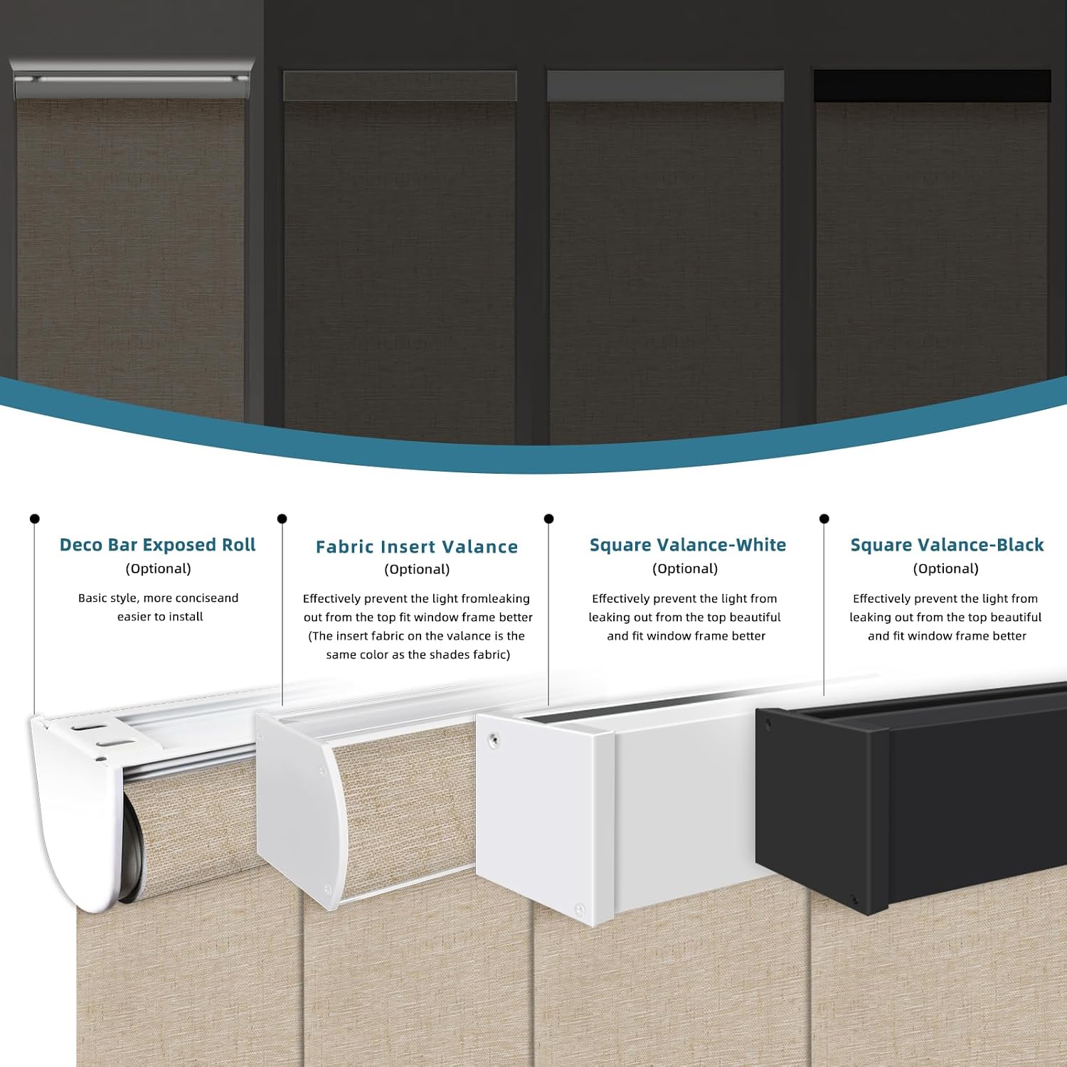 Motorized Shades with Remote,100% Blackout Smart Shades Work with Homekit, Alexa, Google Home, Remote Control, Electric Blinds with USB/Solar Pannel Charging, Linen Caramel