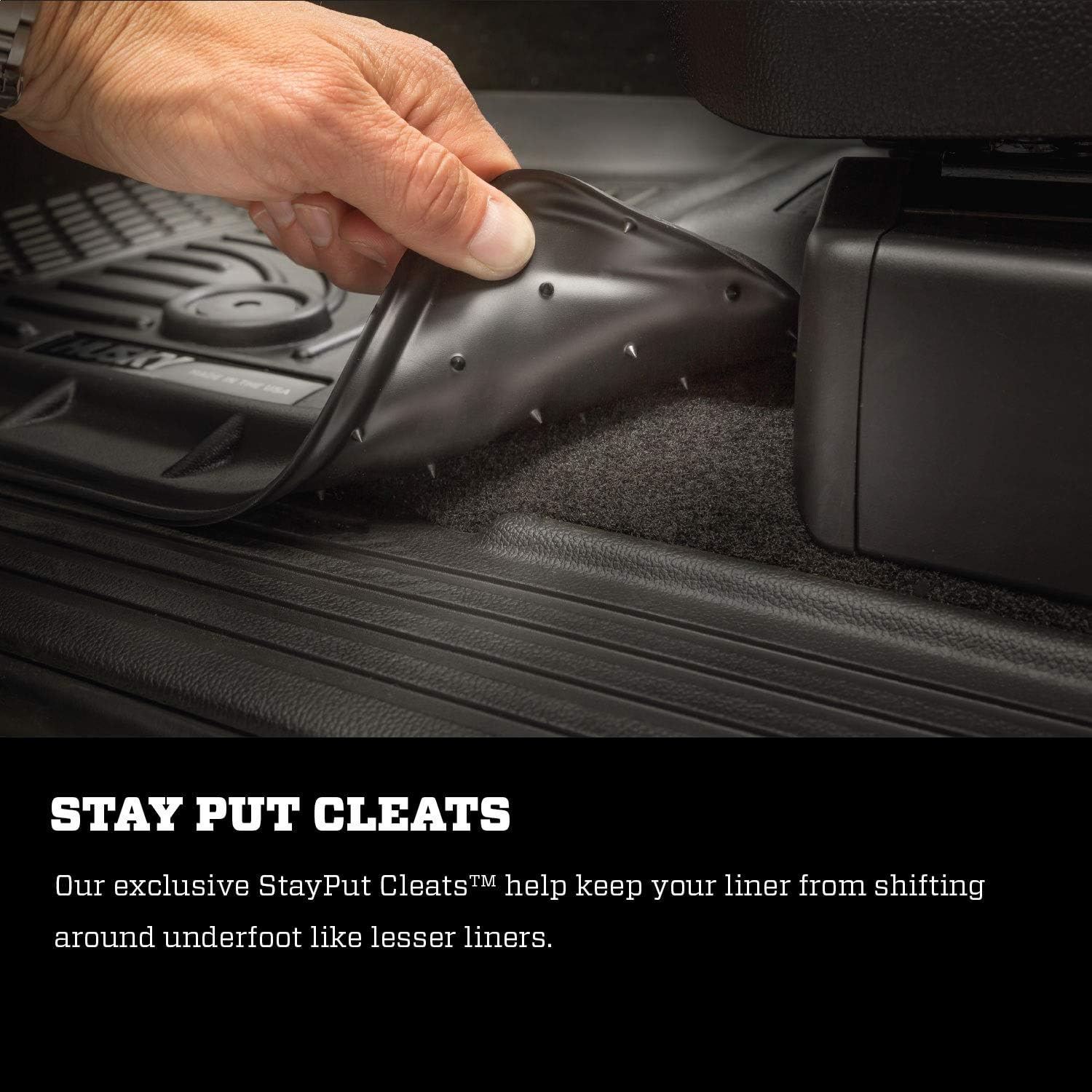 Husky Liners Weatherbeater Floor Mats | Fits 2016-2026 Volvo XC90 | Front & 2nd Row, 3-pc Black - 95601