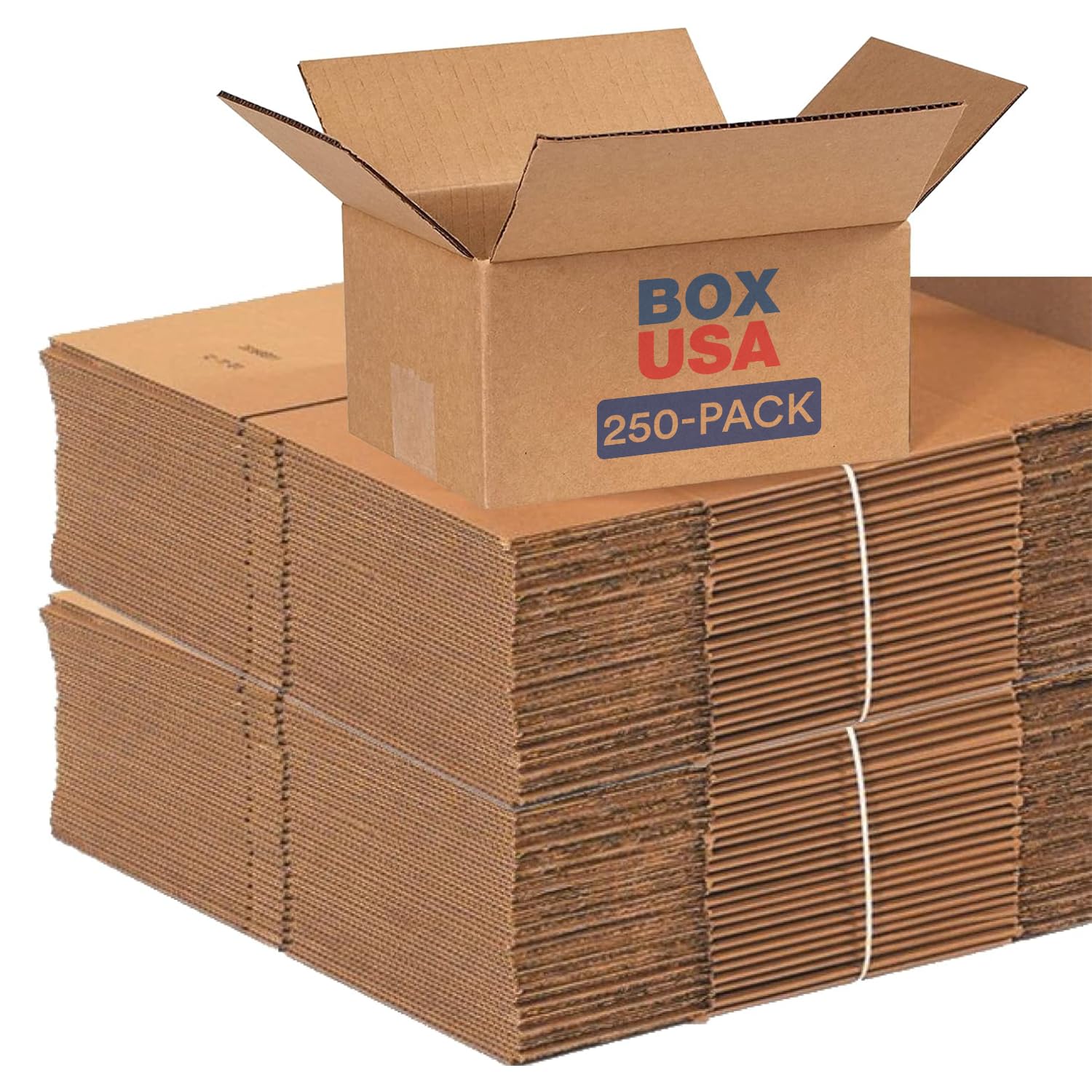 BOX USA Small Shipping Boxes 8L x 6W x 4H (250-Pack) Pallet - Small Corrugated Cardboard Packaging Boxes for Shipping