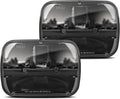 BICYACO 1 Pair 105W Rectangular 5x7/ 6x7 Inch Led Headlight High Low Beam Headlamp Compatible with Jeep Wrangler YJ Cherokee XJ Kenworth T300 1997-2010 Replacement H6054 H5054 H6054LL 69822 6052 6053