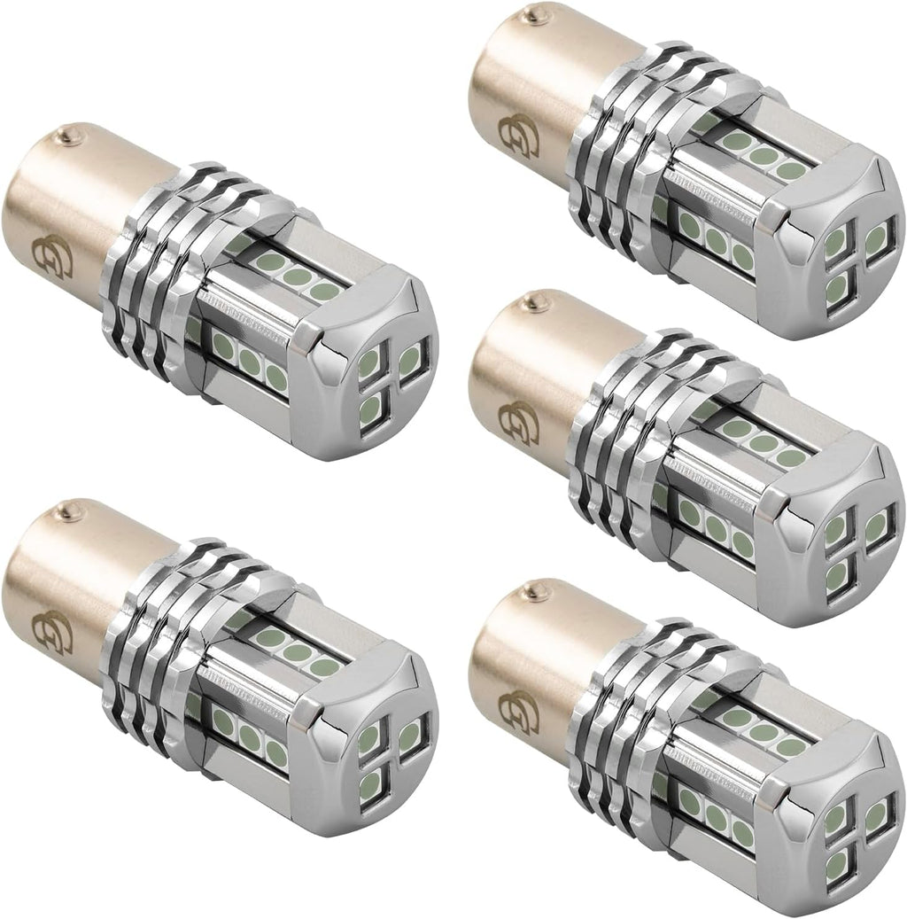 GG Grand General 70806 1157 Amber 15 SMD LED Tower LED Bulb, 12V, 5 Pack