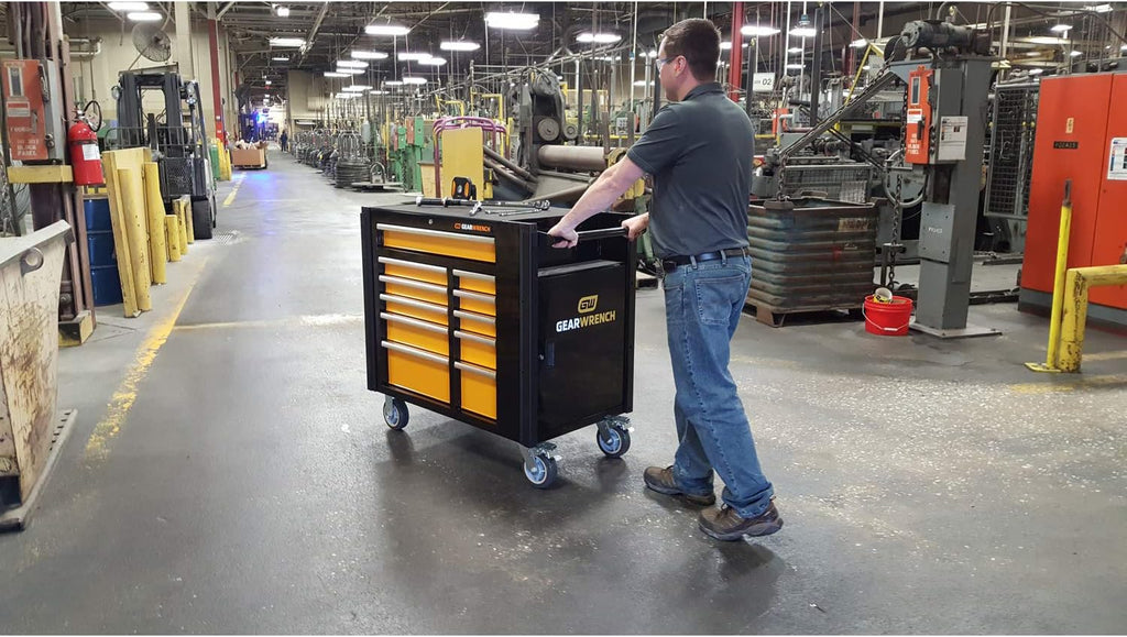 GEARWRENCH 42' 11 Drawer Mobile Work Station, Black & Orange - 83169