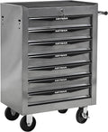 Rolling Metal Tool Chest with 7 Drawers – 20' Steel Tool Storage Box Organizer with Ball Bearing Slides & Lockable Mobile Cabinet on Wheels(Silver)