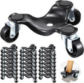 Tallew 24 Pcs Furniture Moving Dolly 3 Wheel Steel Tri Dolly Heavy Duty Movers Mobile Rollers Triangle Swivel Caster Easy Moving Tool for Home Furniture 200 Lbs Load Capacity