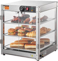 VEVOR 3-Tier Commercial Food Warmer Display, 800W Food Display Warmer with Light to Enhance Food Display, 86℉~185℉ Temperature Control, 90L Large Capacity for Hamburger, Pizza, Bread, Fried Chicken