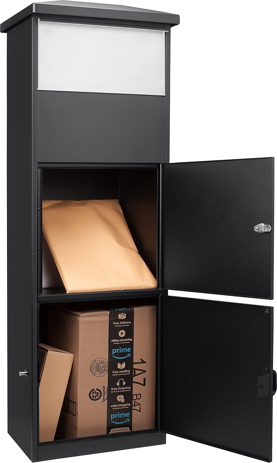 MPB-600 Black Parcel Mail Drop Box,Bi