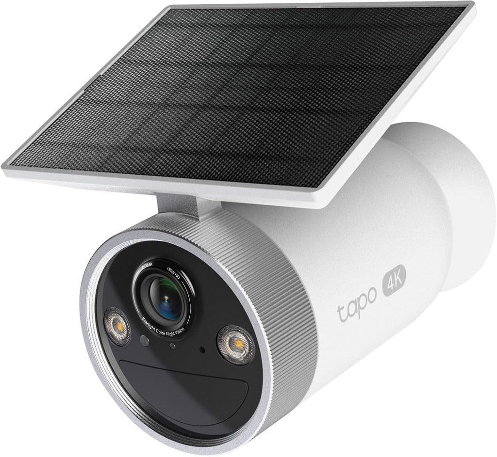 Tapo MagCam 4K Outdoor Wireless Security Camera - Battery with Integrated Solar, Magnetic Mount, Person/Vehicle Detection, 24/7 Capture, Subscription-Free Local Storage or Optional Cloud, C465