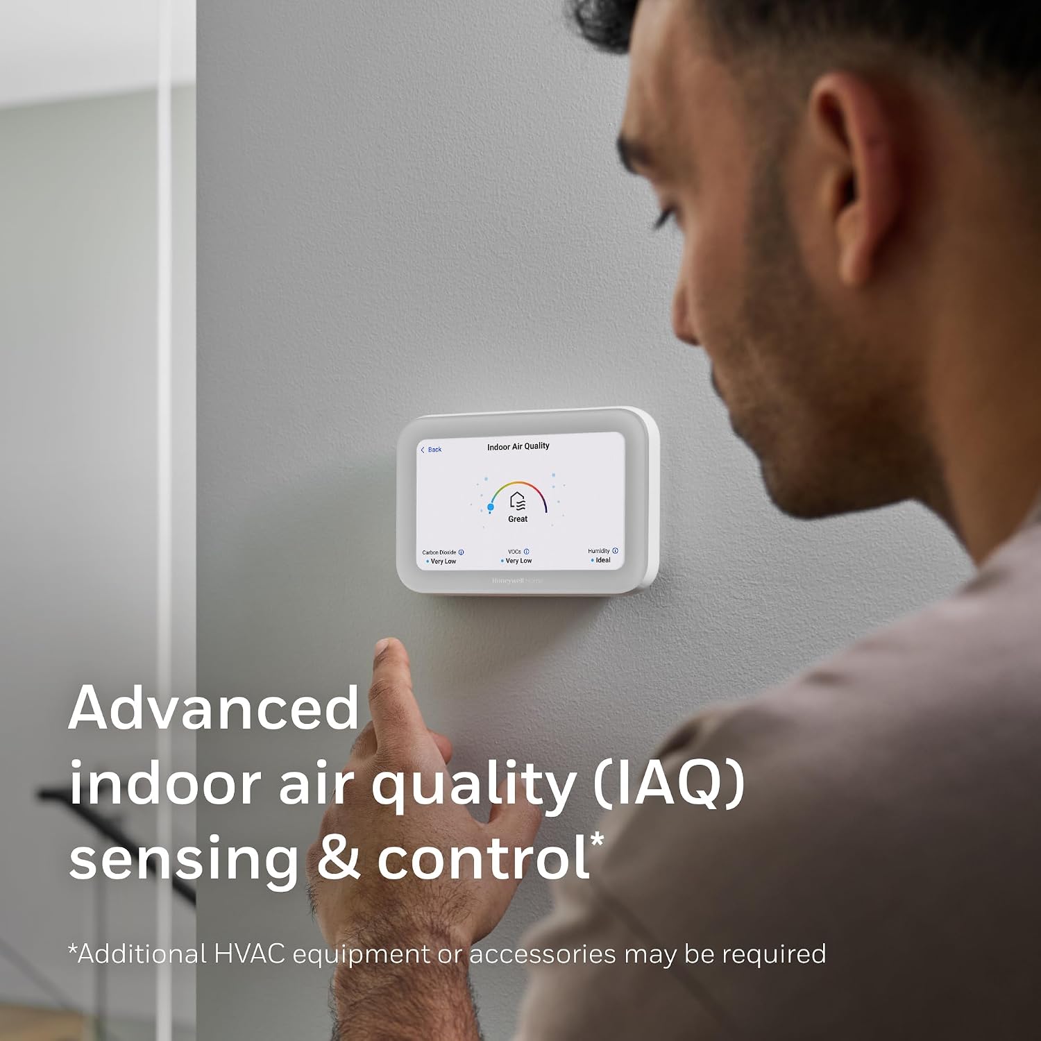 Honeywell Home X8S Premium Smart Programmable Wi-Fi Thermostat, Video Doorbell Access, Humidity Control, 5' Customizable Touchscreen, Sensor Feature, Energy Star, Works w/Alexa,Matter,Apple,Google