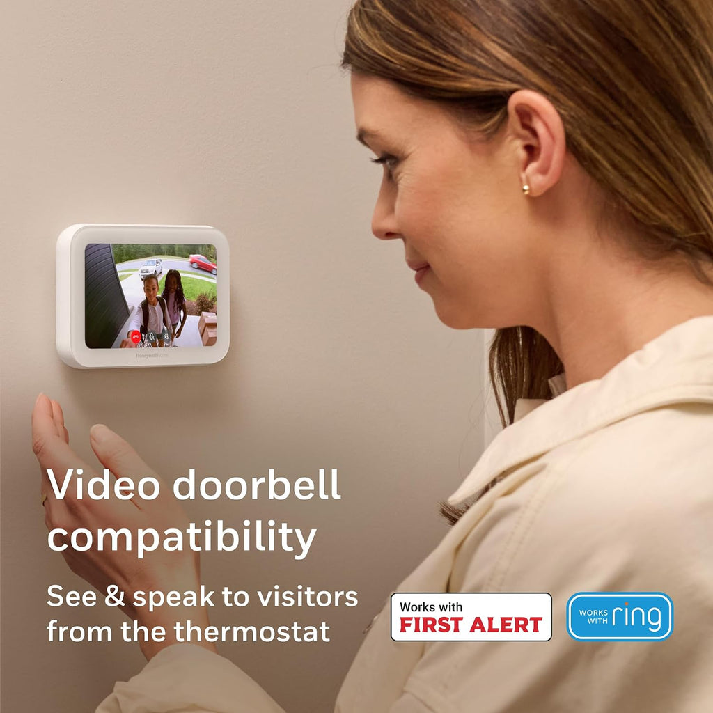 Honeywell Home X8S Premium Smart Programmable Wi-Fi Thermostat, Video Doorbell Access, Humidity Control, 5' Customizable Touchscreen, Sensor Feature, Energy Star, Works w/Alexa,Matter,Apple,Google
