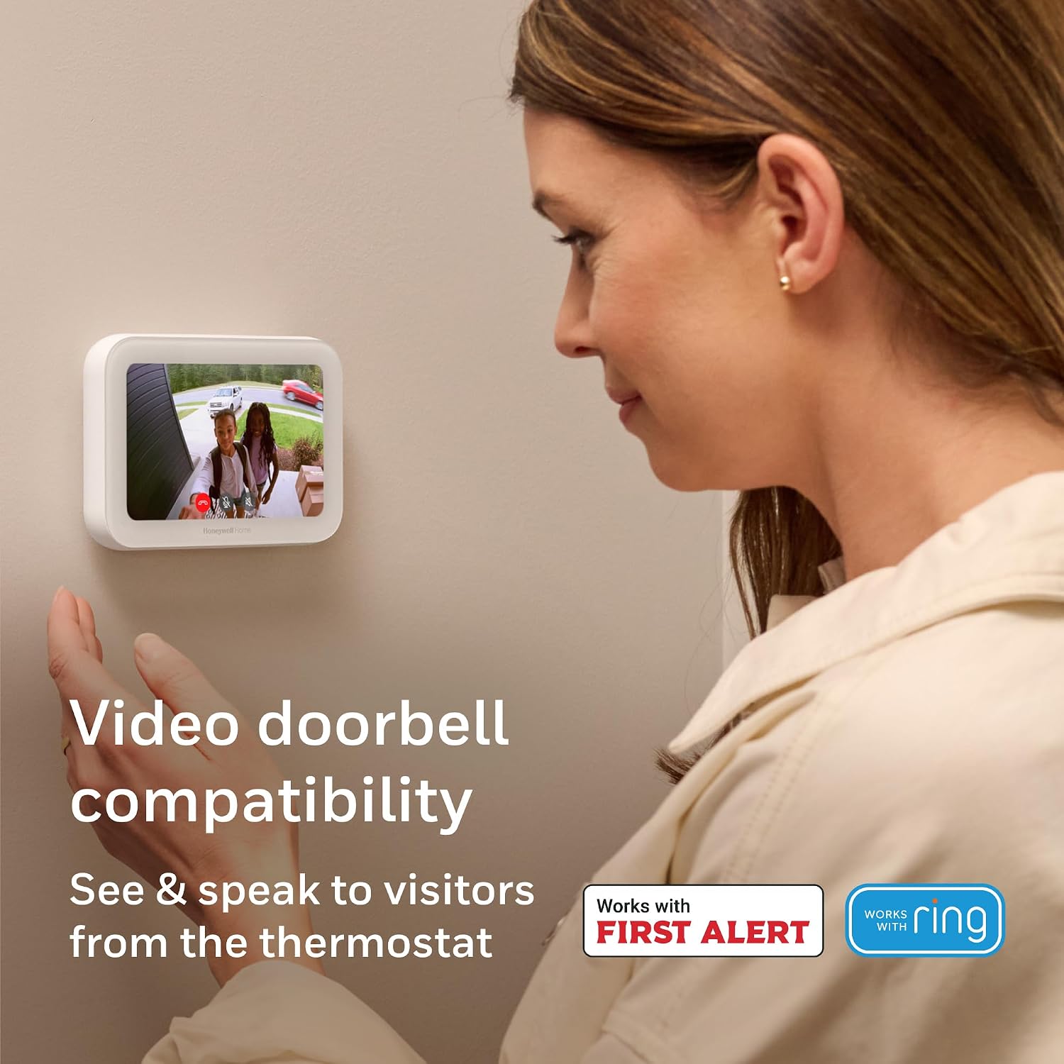 Honeywell Home X8S Premium Smart Programmable Wi-Fi Thermostat, Video Doorbell Access, Humidity Control, 5' Customizable Touchscreen, Sensor Feature, Energy Star, Works w/Alexa,Matter,Apple,Google