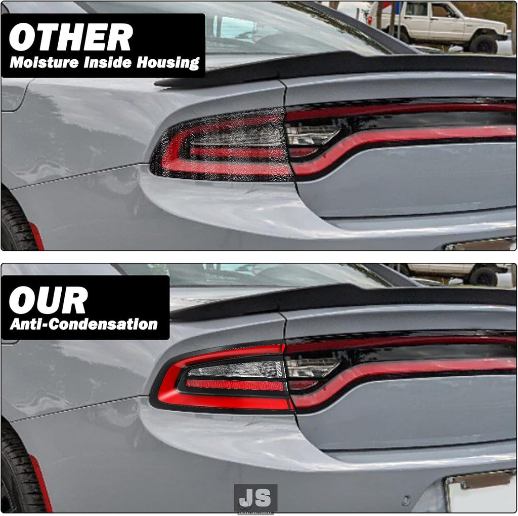 SOCKIR Outer LED Tail Lights Assembly Compatible with 2015-2023 Dodge Charger OE Replacement Taillights Brake Rear Light Driver and Passenger Sides