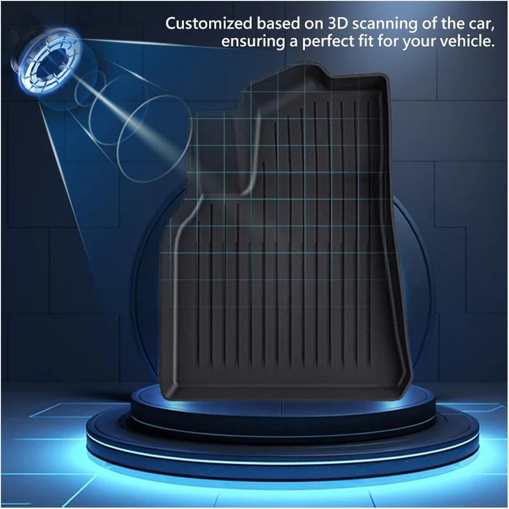 Compatible for Tesla Model Y 3 2021 to 2023 LHD All TPE Floor Mats Trunk Mat Cargo Liner Left Rudder Foot Pads Car Accessories(Dark Grey)