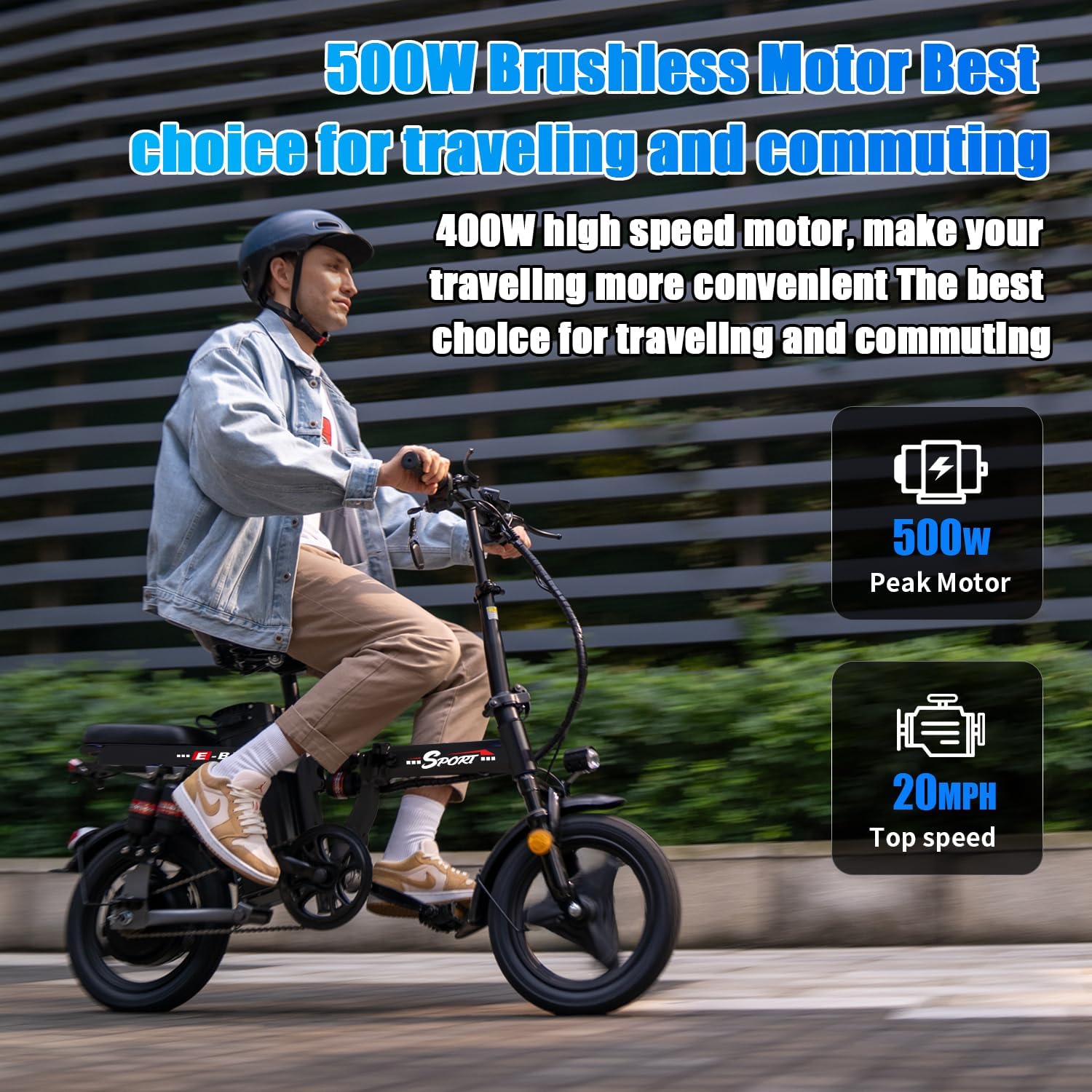 Electric Bike for Adults,14' Folding Adult E Bike with 650W Peak Motor,25 mph,30 Miles Range, 8-Point Suspension & Disc Brake,Commuter Electric Bicycle,UL2849 E Bike