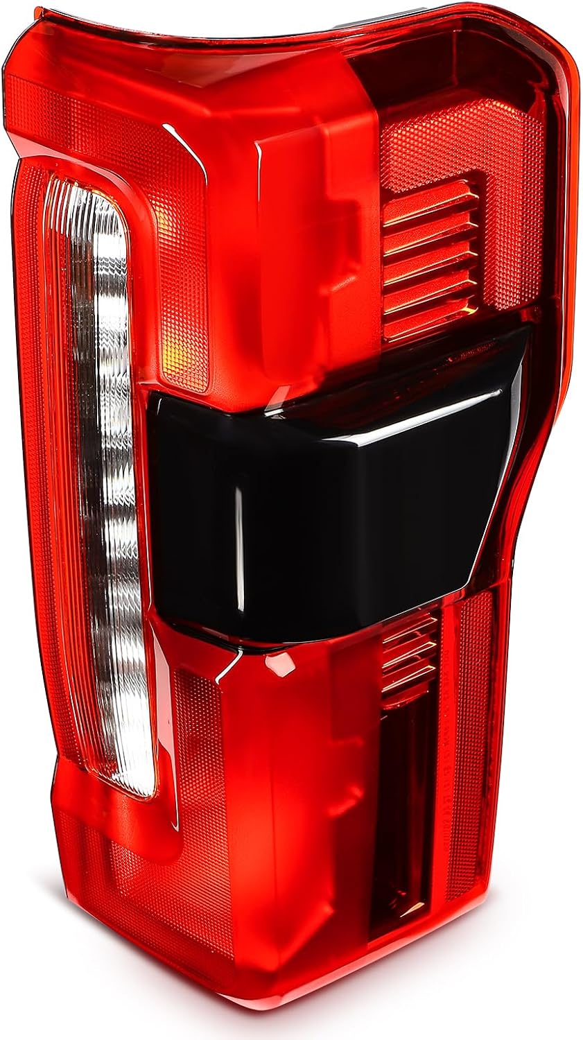 Tail Lights Fit 2023-2024 for F-250 Super Duty, 2023-2024 for F-350 Super Duty Driver & Passenger Side Tail Light Assembly Black Housing Red Lens FO2800294