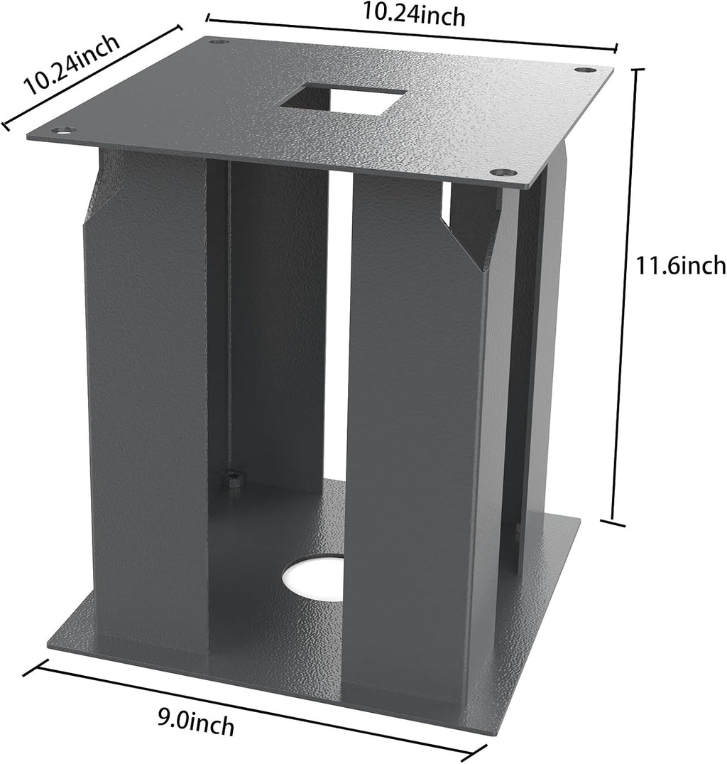 Stainless Steel Package Drop Box - Secure Curbside Mailbox with Multiple Mounting Options (Stainless Steel Base, Base)
