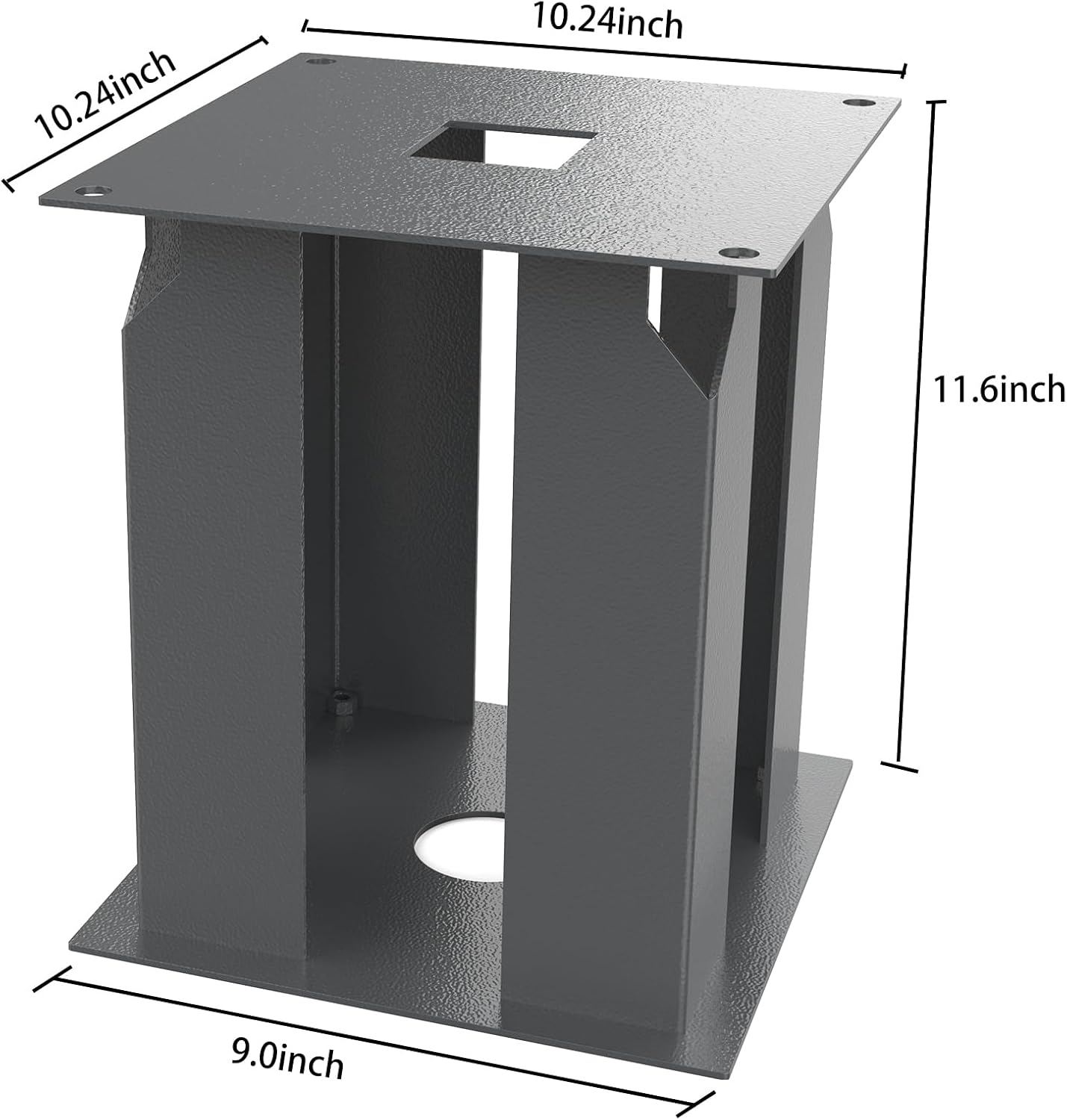Stainless Steel Package Drop Box - Secure Curbside Mailbox with Multiple Mounting Options (Stainless Steel Base, Base)