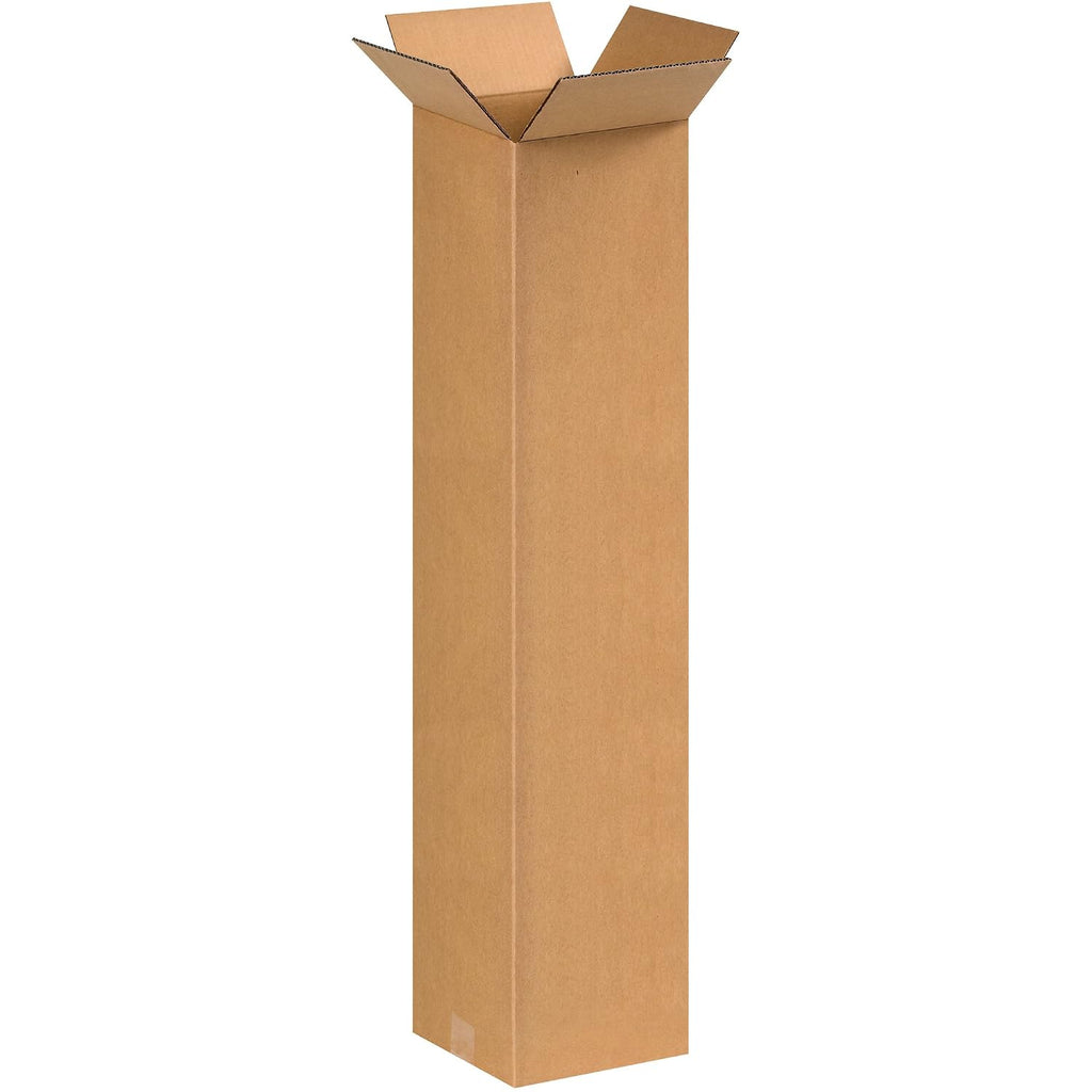 BOX USA 8x8x36 Tall Corrugated Boxes, Tall, 8L x 8W x 36H, Pack of 50 | Shipping, Packaging, Moving, Storage Box for Home or Business, Strong Wholesale Bulk Boxes
