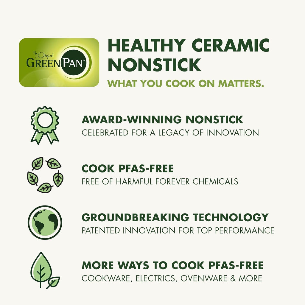 GreenPan Spectra 10 Piece Cookware Set,Hybrid Tri-Ply Stainless Steel, PFAS-Free Ceramic Nonstick Textured Cooking Surface,Induction Pots & Pans with Lids, Dishwasher Safe,Oven & Broiler Temp to 850˚F