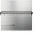 Range Backsplash – 30'x30' 304 Stainless Steel Backsplash with Storage Shelf & Magnetic Knife Holder, Stove Backsplash for Kitchen Wall Protection, Pre-Drilled Holes for Easy Installation & Easy Clean