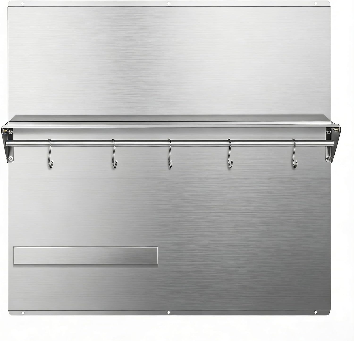 Range Backsplash – 30'x30' 304 Stainless Steel Backsplash with Storage Shelf & Magnetic Knife Holder, Stove Backsplash for Kitchen Wall Protection, Pre-Drilled Holes for Easy Installation & Easy Clean