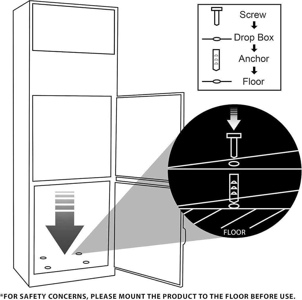 MPB-600 Black Parcel Mail Drop Box,Bi