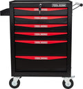 Rolling Tool Chest with Wheels, 6-Drawer Small Tool Cabinet, Metal Rolling Tool Box with Wheels and Locking System for Garage Warehouse Workshop Office Organizers and Storage (Black)