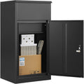 SISESOL Large Package Delivery Box for Outside with Combination Lock,Parcel Drop Boxes with Secure Storage, Anti-Theft Steel Parcel Box, Package Drop Box for Porch, Fence, Curbside (33.5' H)