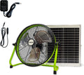 lcocove 14Inch Outdoor Fan, Battery Operated Fan Can Running 3.5-24 Hours, Solar Fans For Home,Outside,Shed,Patio,Greenhouse, with USB Output For Phone