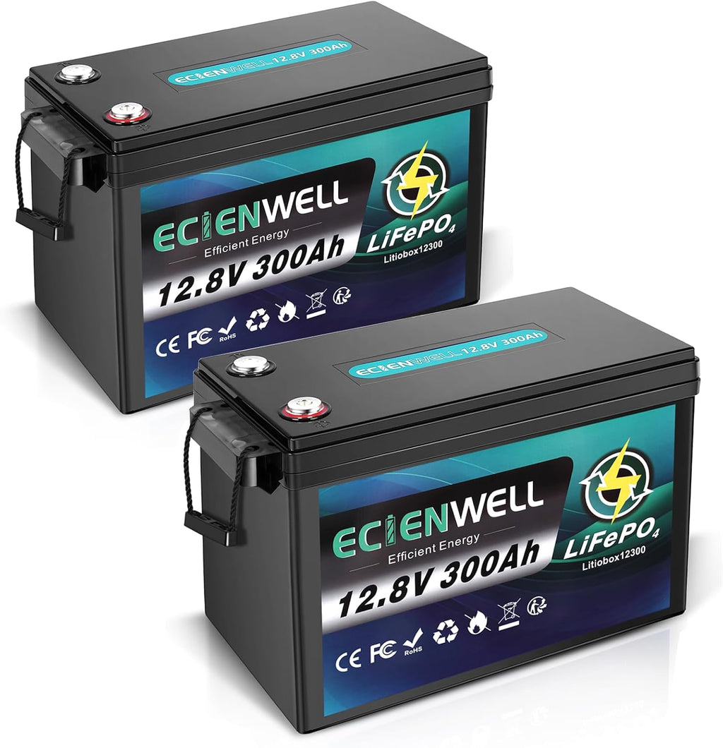 12V 300Ah Lithium LiFePO4 battery Mini, 15000+ Deep Cycle Marine Battery with EV A+ Grade Cell, 3840Wh Lithium Batteries with 200A BMS for Golf Cart, Trolling Motor, RV, Camping, Solar, Off-Grid, UPS