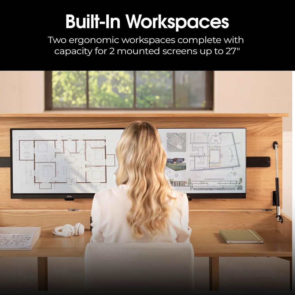 Convertible Desk, Simple Modern Home Office Desk with Storage, Folding Desk into Dining Table, Multiuse Dining Table and Gaming Desk, Work from Home Essentials (1 Unit)