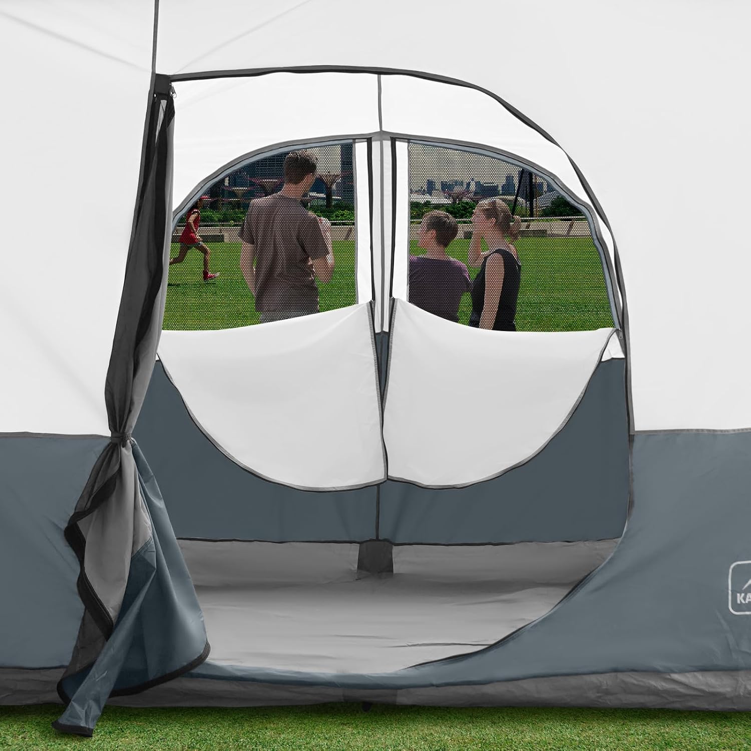 KAMPKEEPER Canopy Side Tent,4-6 Person Camping Cube Tent for 10x10 Pop Up Canopies,Easy Up Gazebo with Window,Compatible with 10' Wide Canopy Tents