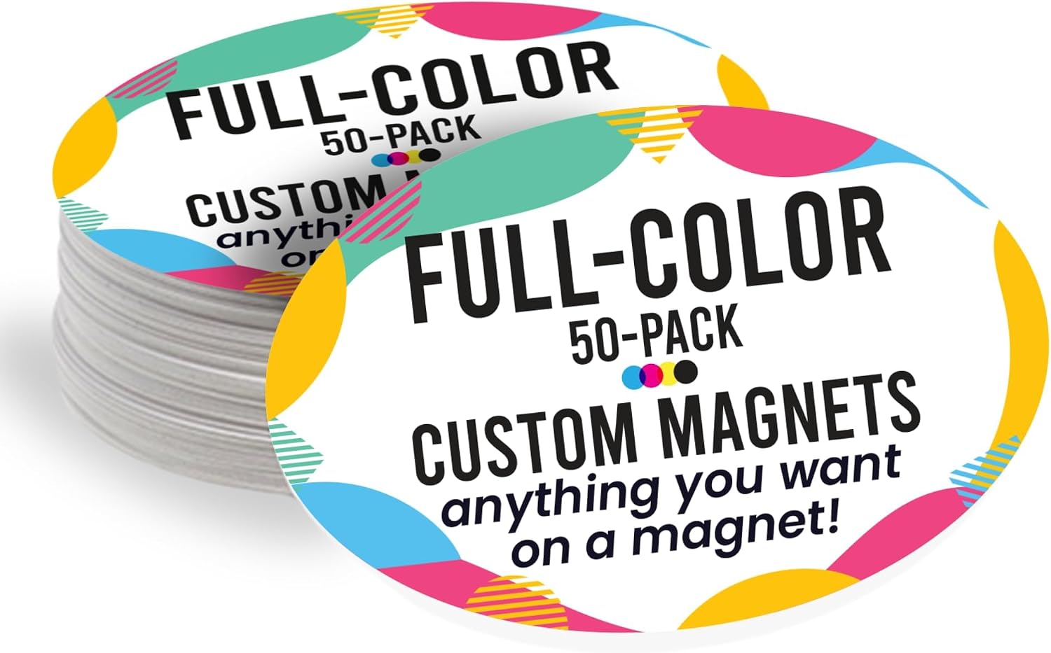 Magnet Me Up Custom 4x6 Inch Oval Magnet, 50 Pack, Customizable for Businesses, Personal Use, Choose Your Text, Upload Image, Magnetic Vinyl for Vehicles and Any Magnetic Surface, Crafted in USA