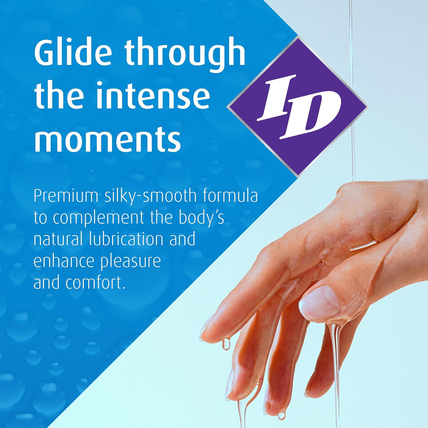 ID Glide 128 fl oz Water Based Personal Lubricant Hypoallergenic Lube for Men Women and Couples, Liquid Glide Natural Feel for Pleasure, Made in USA by ID Lubricants