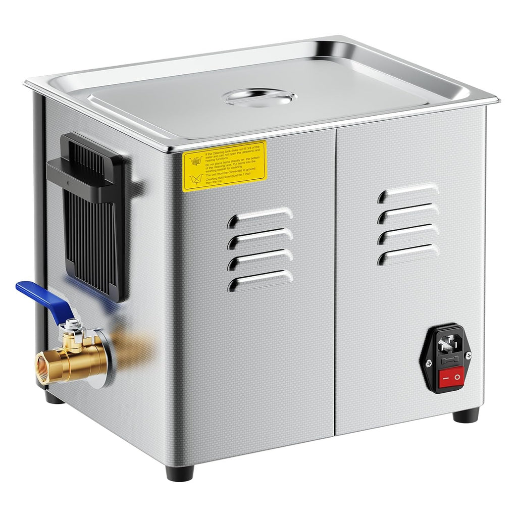 VEVOR 10L Ultrasonic Cleaner, Professional 180W Ultrasonic Cleaner Machine with Digital Display and Cleaning Basket, 40kHz Stainless Steel Cleaning Machine Ideal for Jewelry, Coins, Watches, Razors