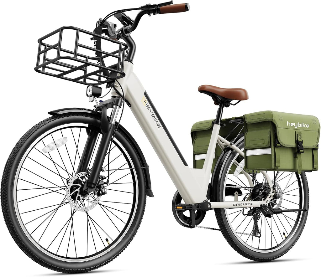 Heybike Cityscape 2.0 Electric Bike for Adults with Peak 1200W Motor, 468Wh Removable Battery, 50Miles 26' Electric Commuter Bike, 7-Speed,UL Certified
