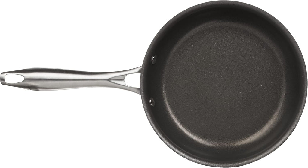 Cuisinart DSA22-20 Anodized Nonstick 8-Inch, Black/Stainless Steel Dishwasher-Safe-Hard, Open Skillet