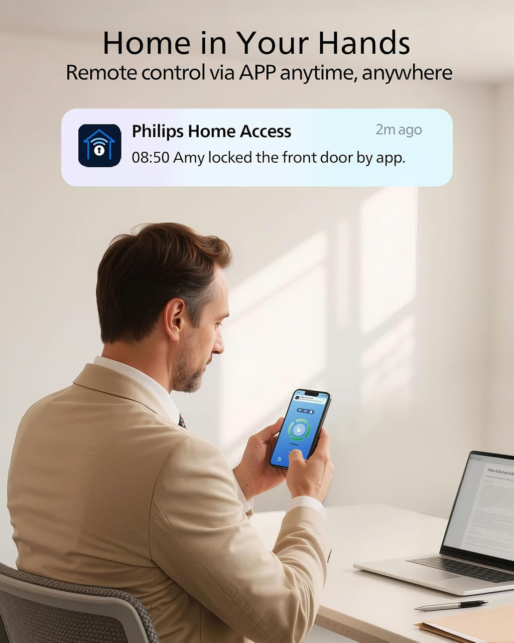 Philips Security Video Doorbell Camera Bundle with Wi-Fi Smart Door Lock