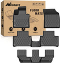 Nilight TPE Floor Mats for Volvo XC90 2016 2017 2018 2019 2020 2021 2022 2023 2024 2025 2026 (Only for Plug-in Hybrid Models) All Weather Custom Fit Heavy Duty Floor Liners