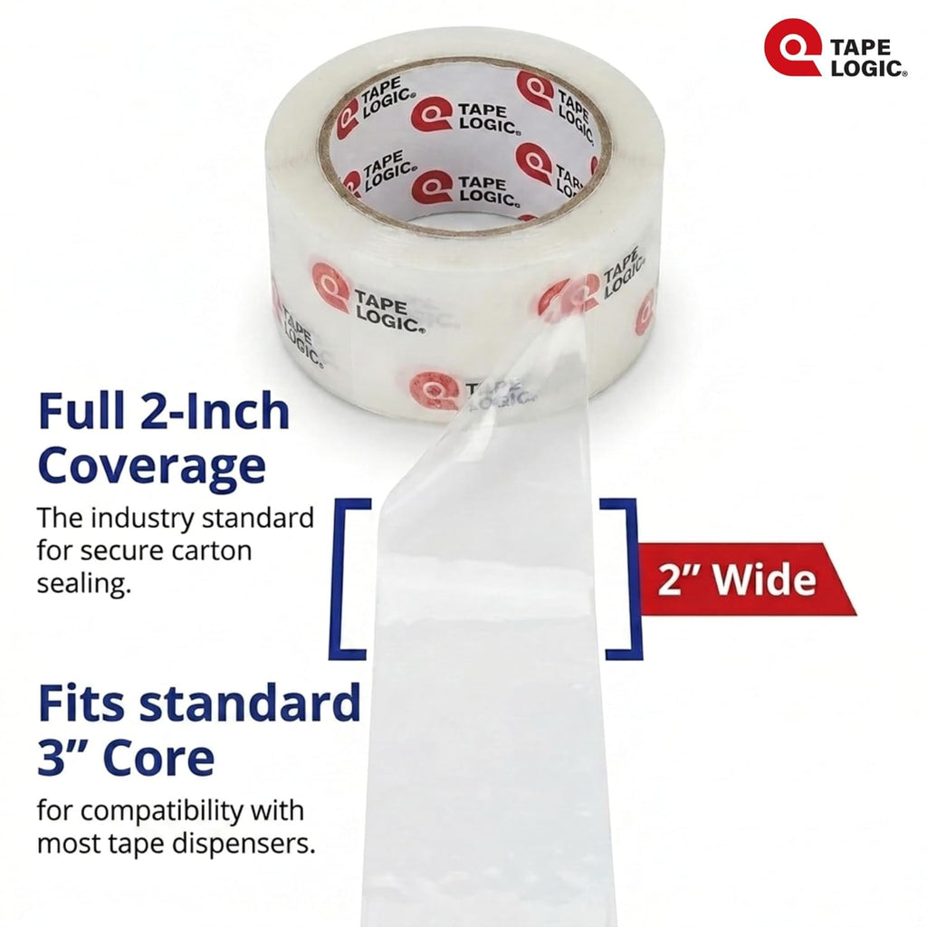 Tape Logic Packing Tape (36-Rolls), 2' x 55 yd - Industrial Strength Packaging Tape Refill for Shipping, Moving, Order Fulfillment, Acrylic 3.5 Mil