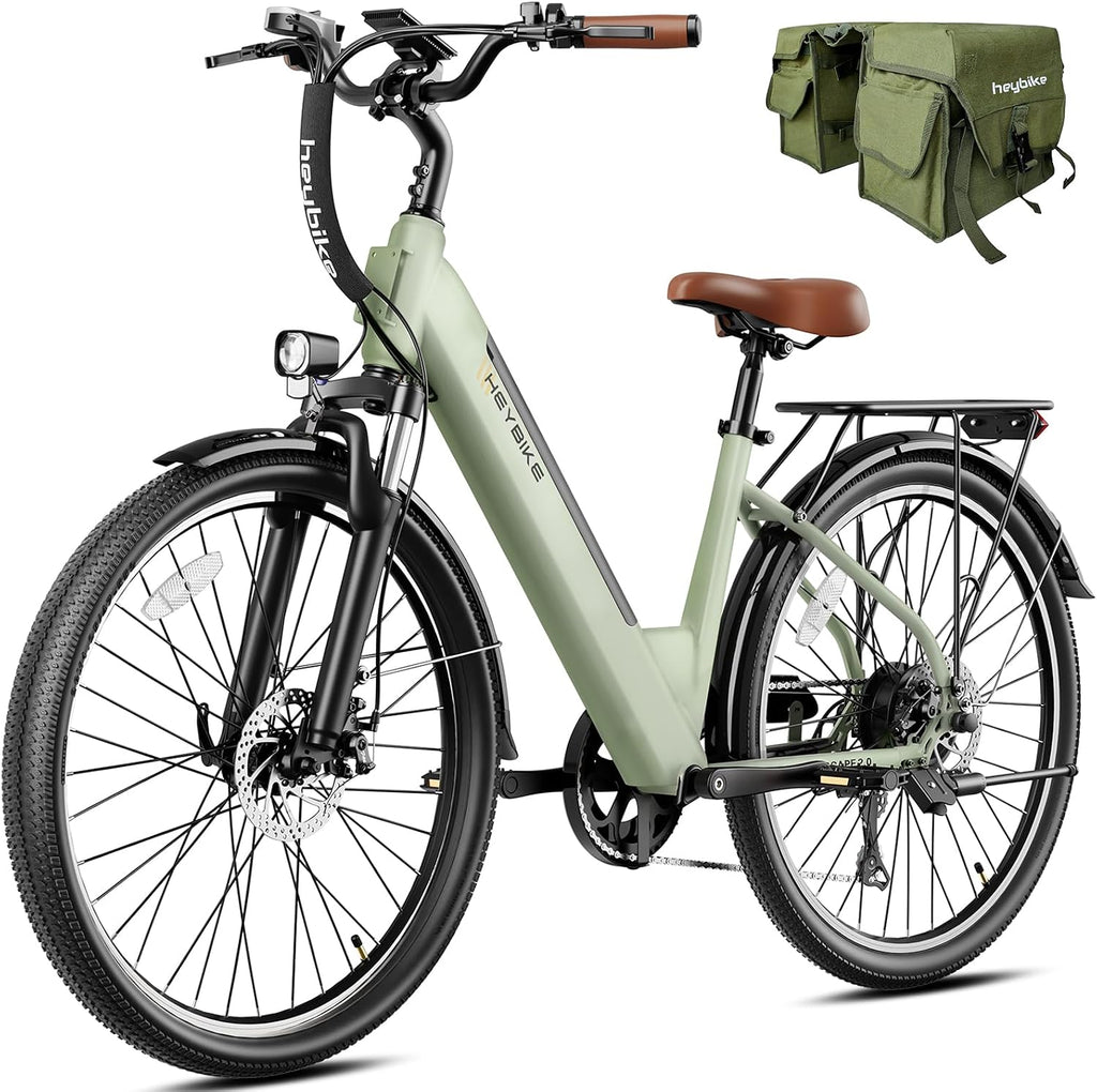 Heybike Cityscape 2.0 Electric Bike for Adults with Peak 1200W Motor, 468Wh Removable Battery, 50Miles 26' Electric Commuter Bike, 7-Speed,UL Certified