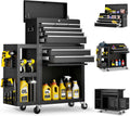 Metal Tool Chest, 8 Drawer Rolling Tool Chest with Wheels, Assembled Tool Storage Cabinet with Locking, Sliding Drawers & Detachable Top Tool Box, for Repair Room Warehouse Garage Workshop